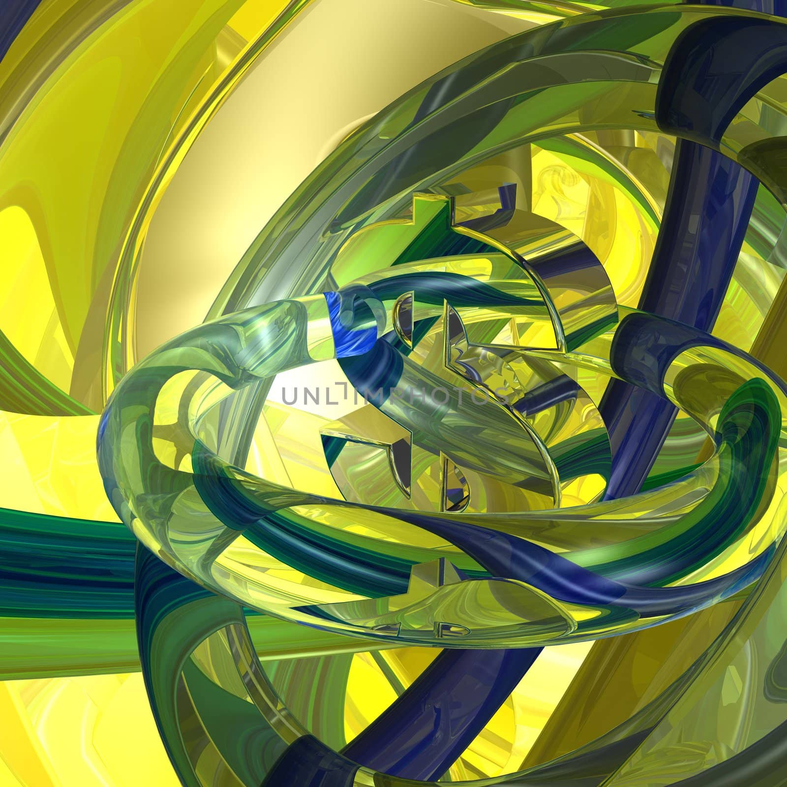 abstract futuristic background with dollar symbol - 3d illustration