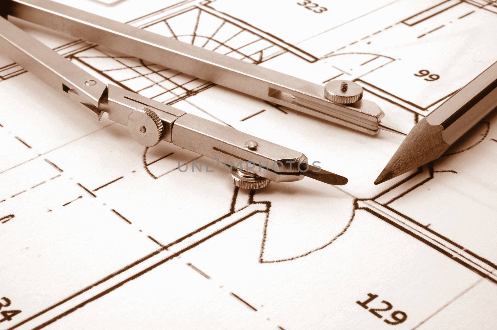 plans for new residential real esate from the architect