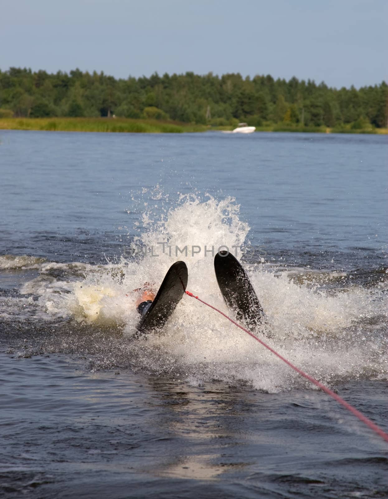water ski falling by desant7474