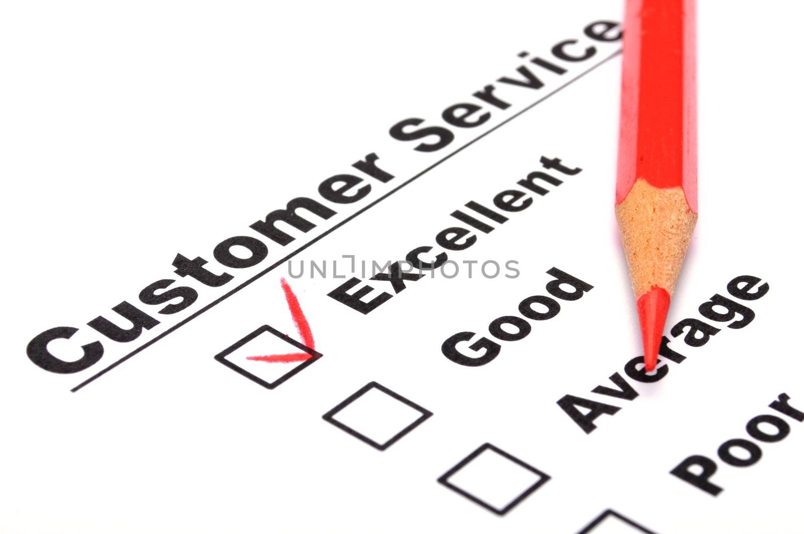 satisfaction survey showing marketing concept to improve sales