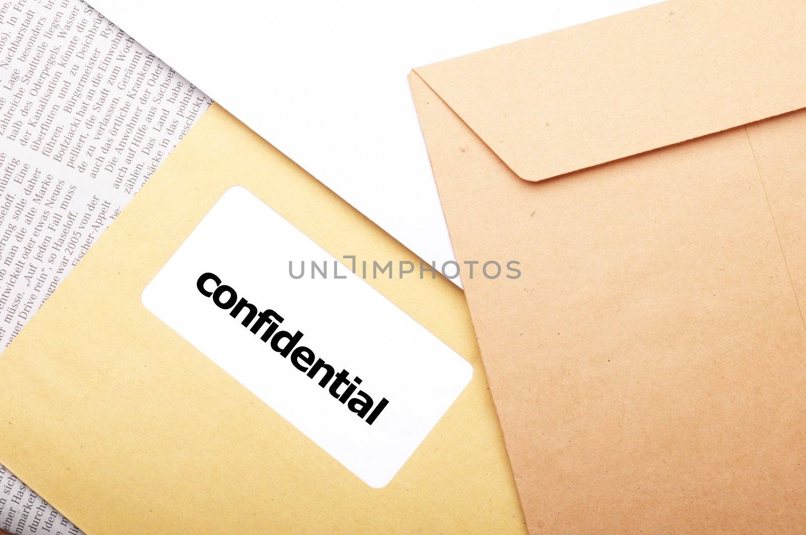 confidential or top secret letter showing business post concept