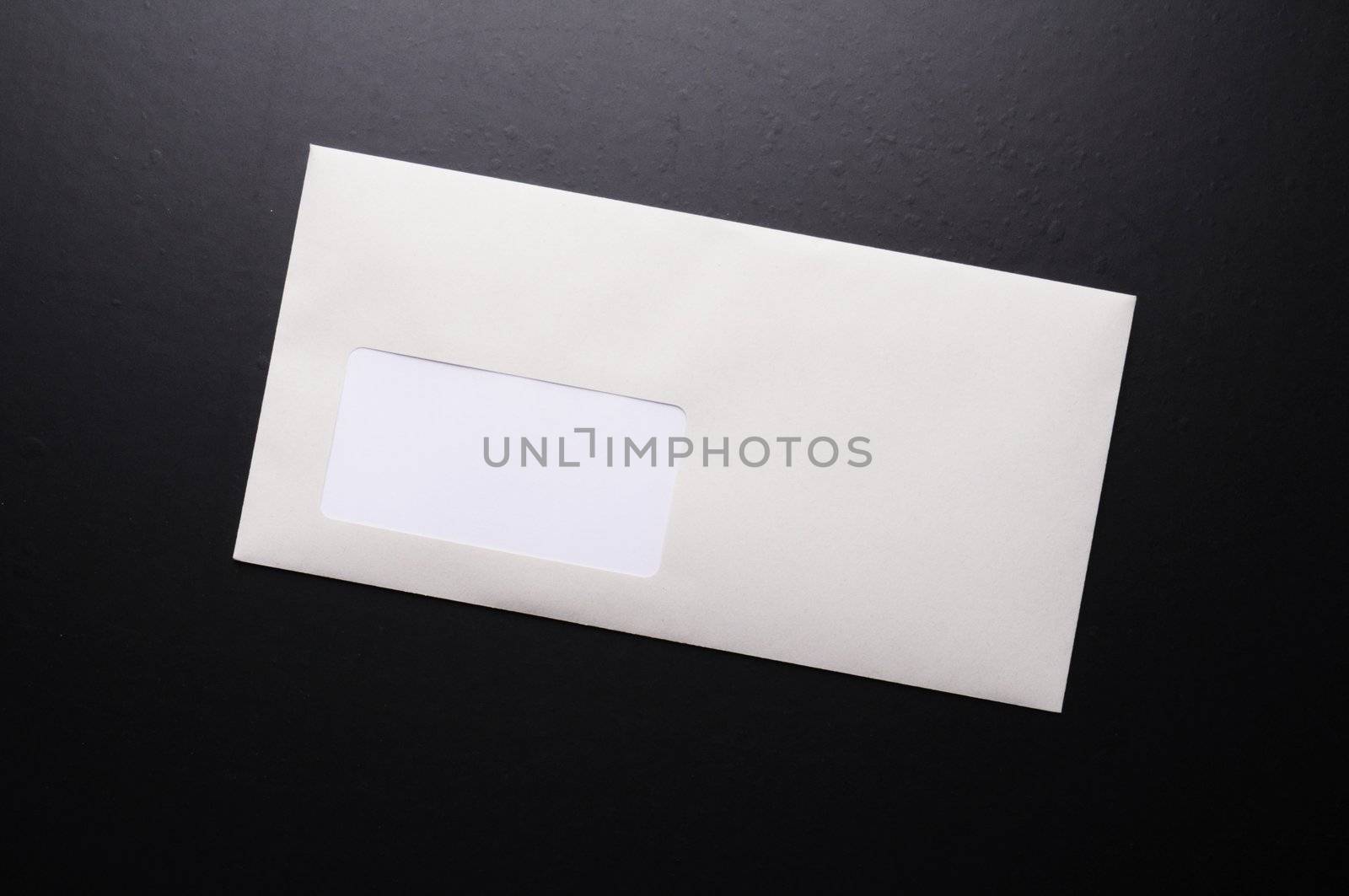 envelope and blank or empty copyspace for your text message