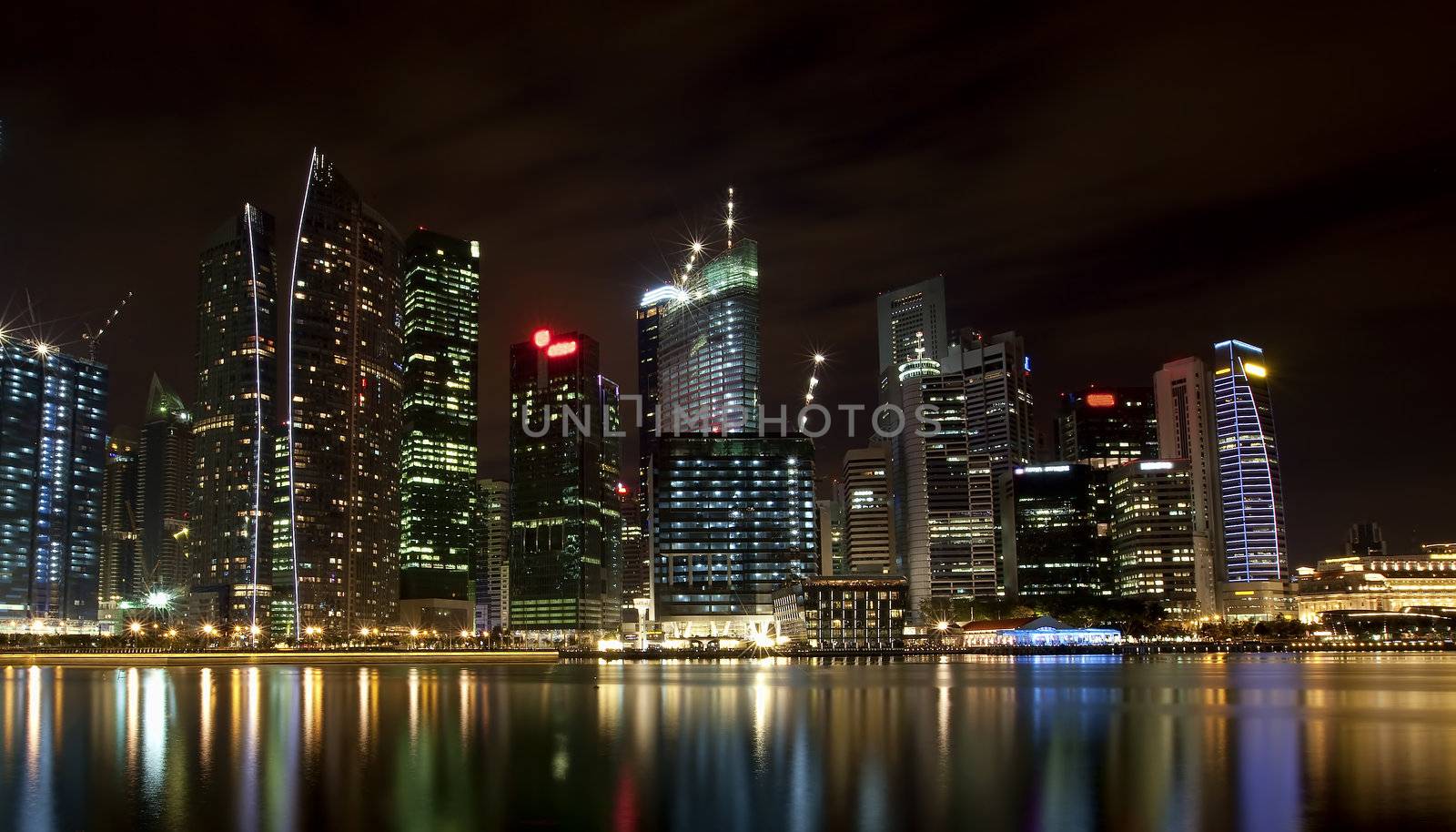 Singapore skyline by kjorgen