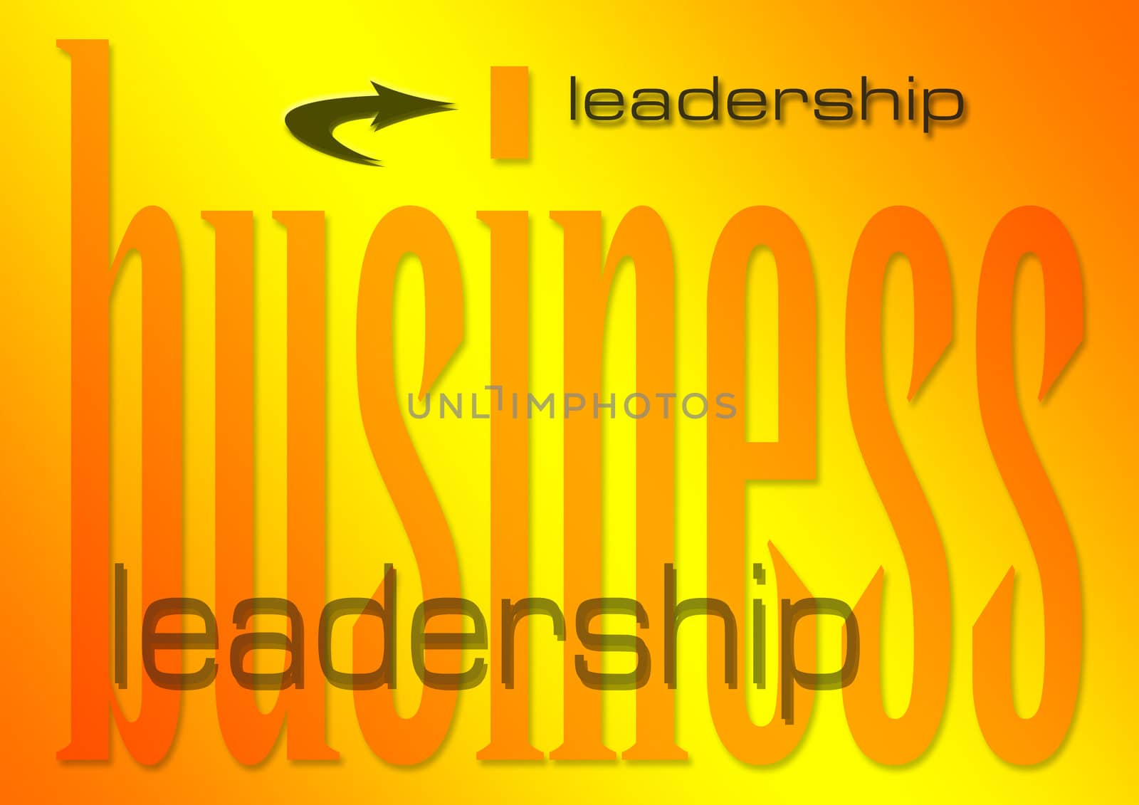 business leadership illustration on a sunburst background