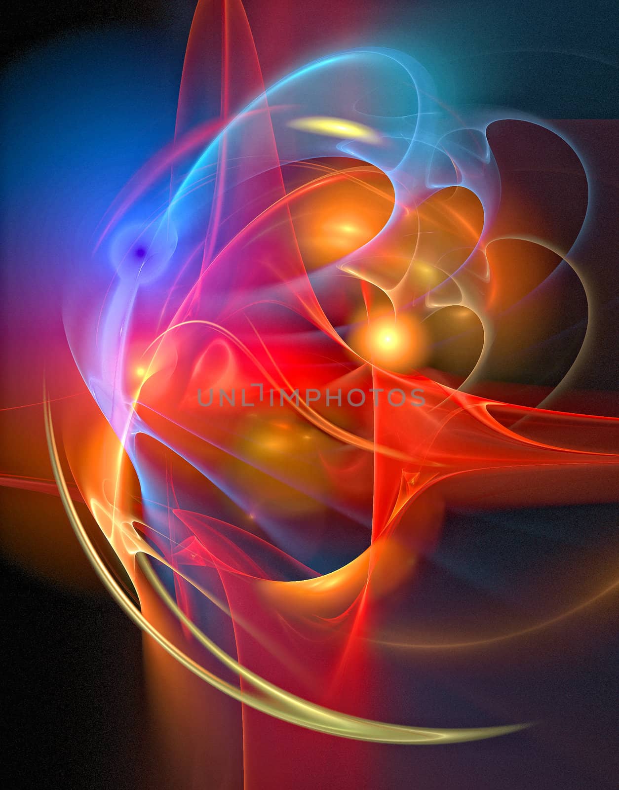 Colored abstract background made with several fractals