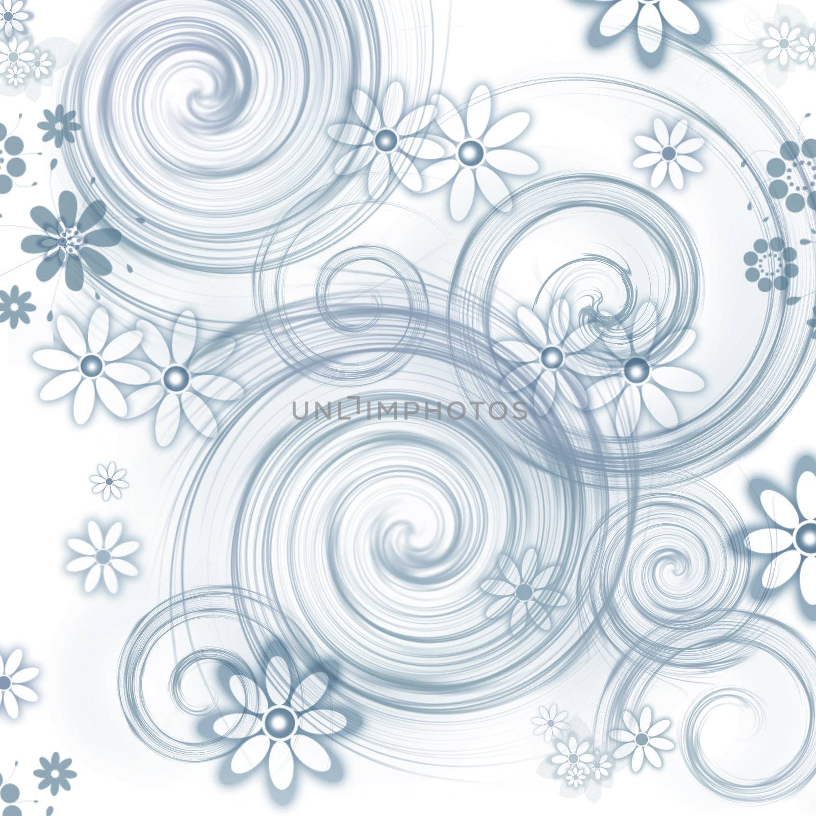 Abstract background from flower on a white background