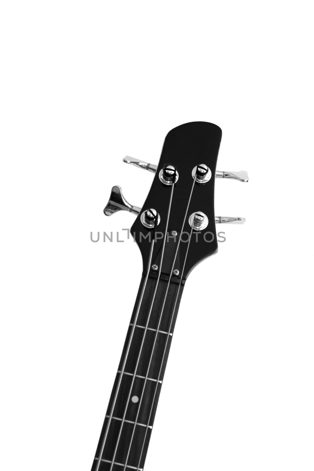 Bass guitar isolated on white