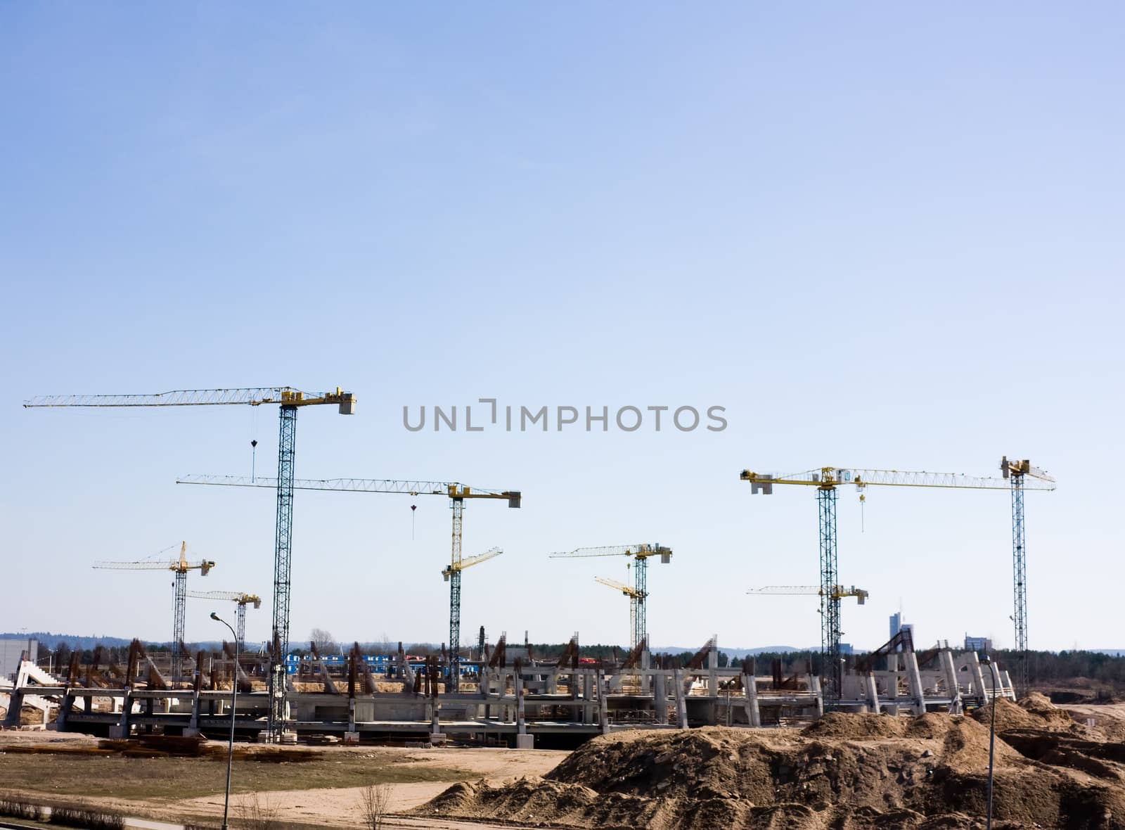 construction of the stadium