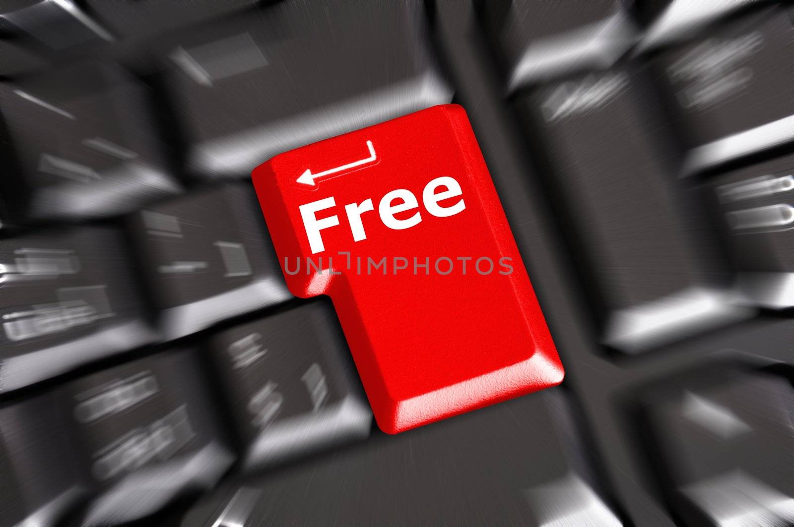 free button or key on keyboard showing sale concept