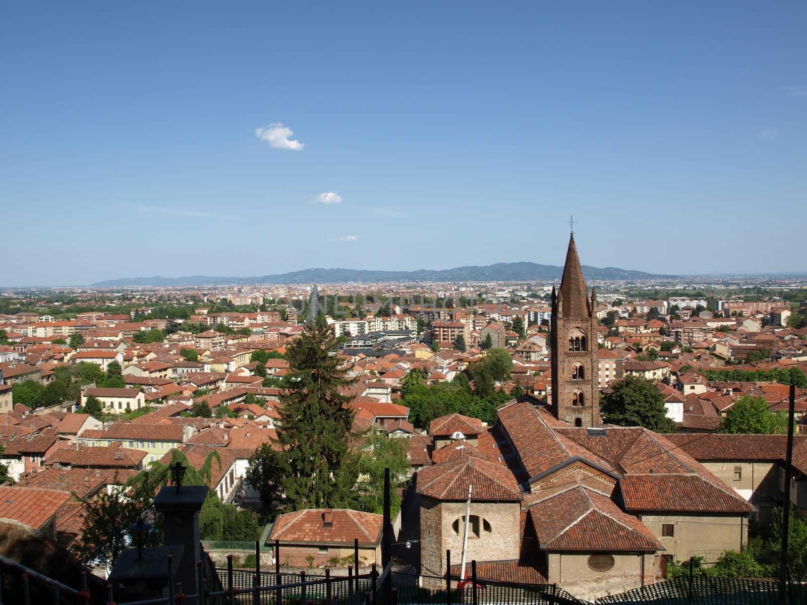 Turin panorama seen from the Castello di Rivoli hill