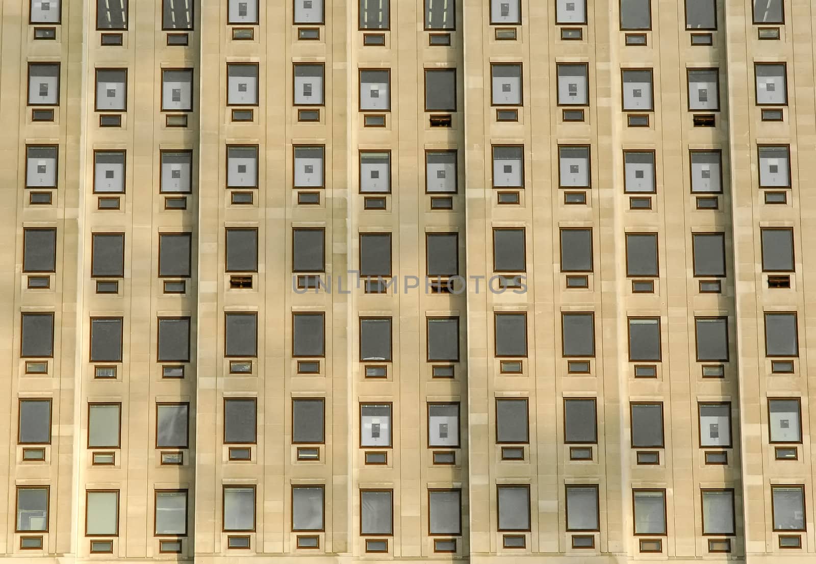 background of multiple office block windows