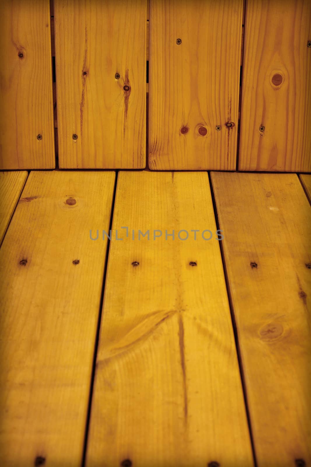 Wooden wall and floor close up - a natural background