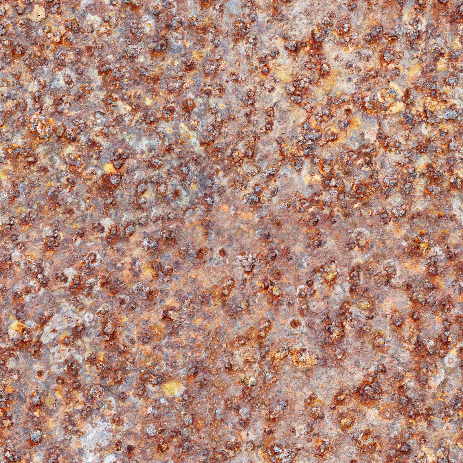 Seamless texture - a brown rusty surface of iron sheet