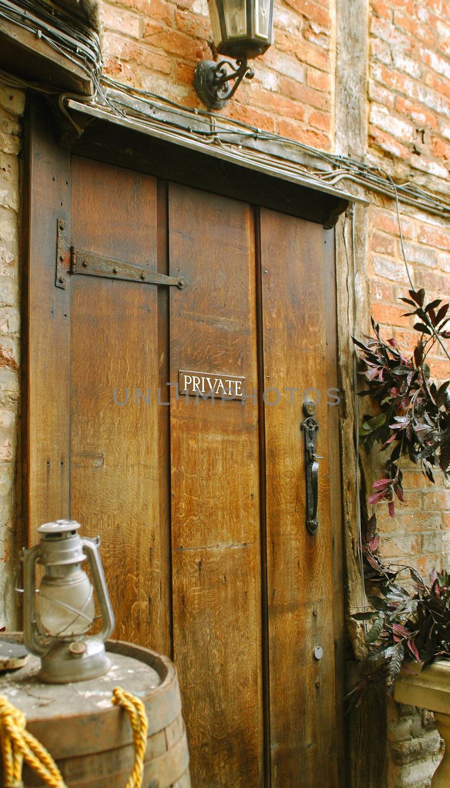 private doorway to an old house