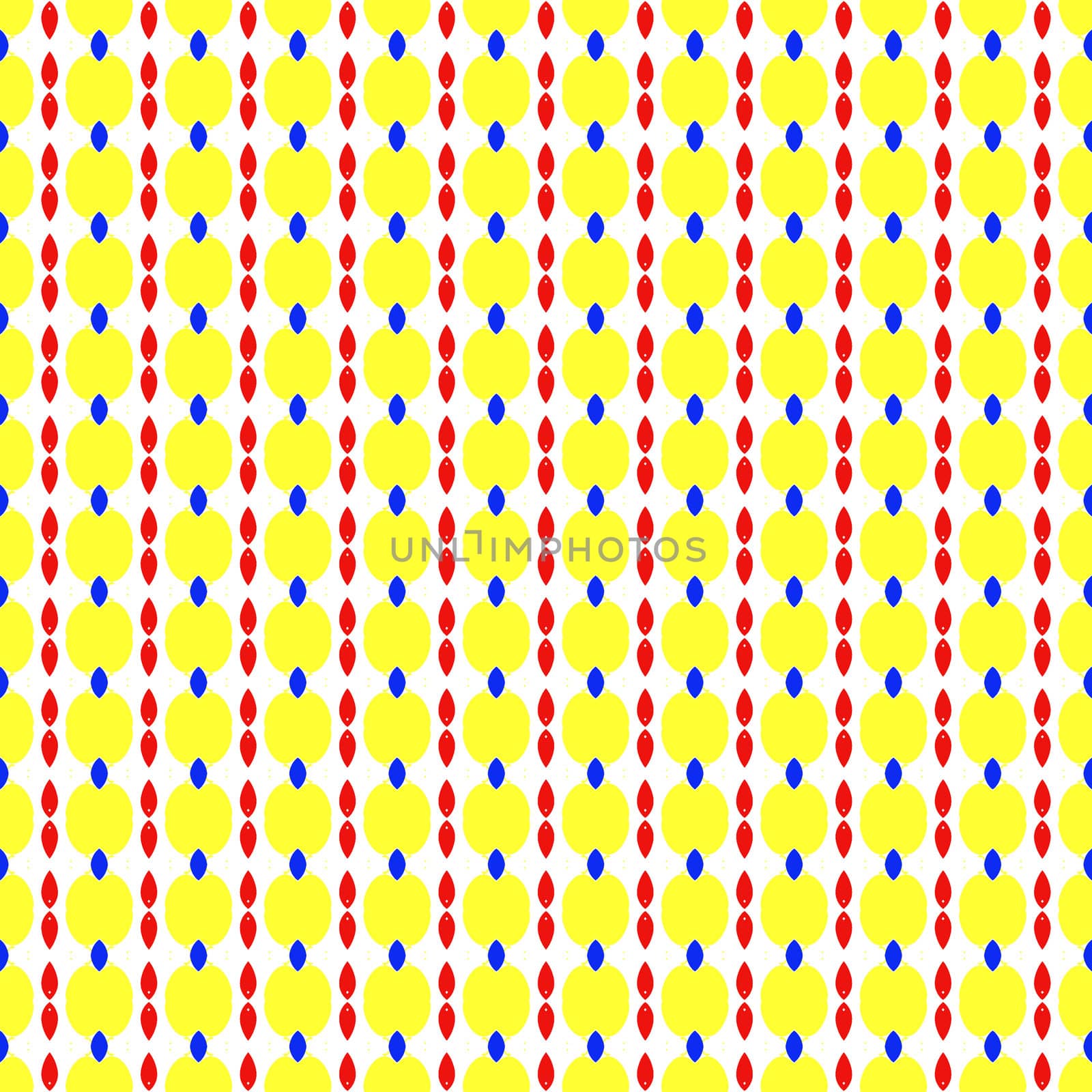 seamless texture of vertical yellow, red and blue lined shapes