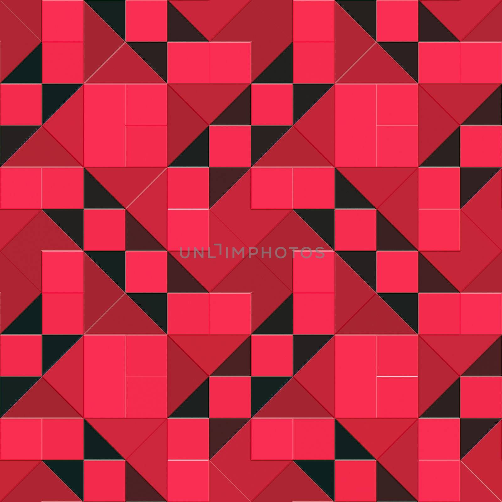 red geometric mosaic by weknow