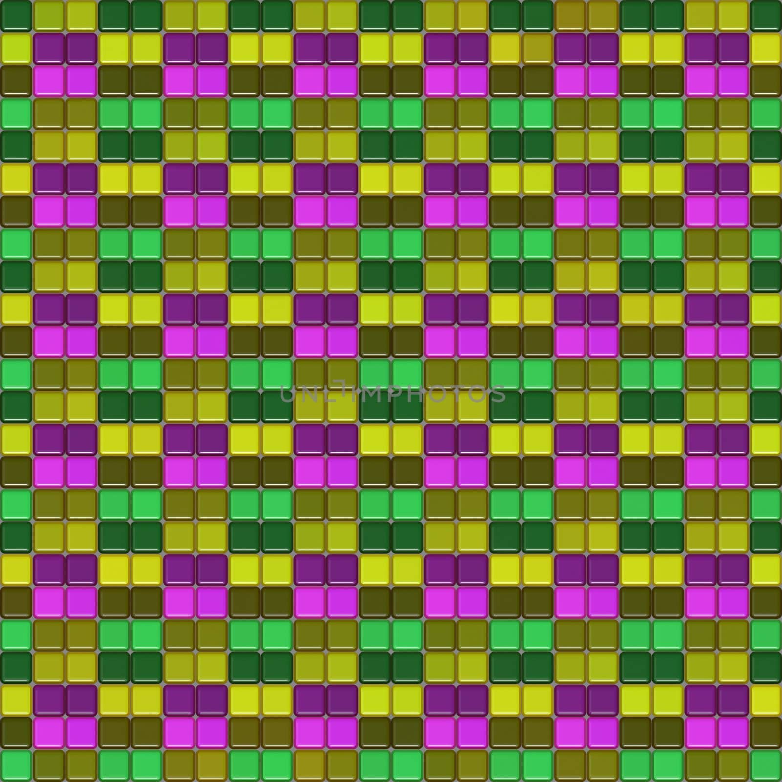 seamless texture of green and purple square tiles
