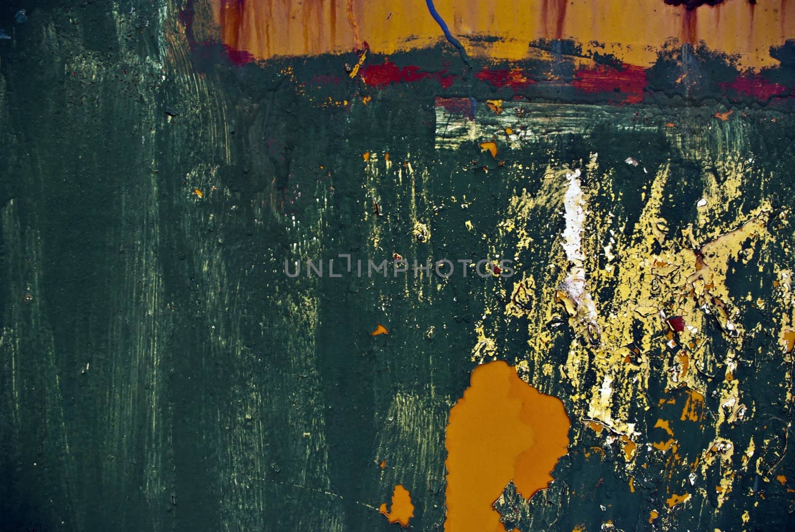 old rusty iron surface with paint stripped