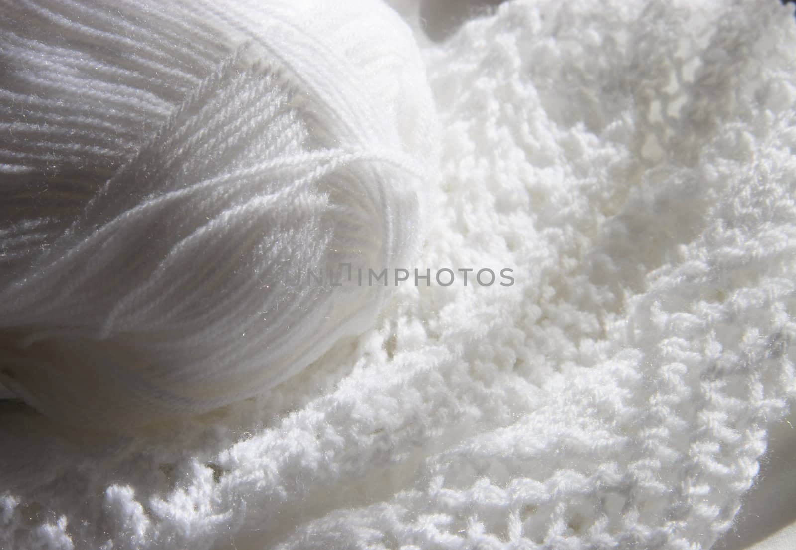 white knitting  by leafy