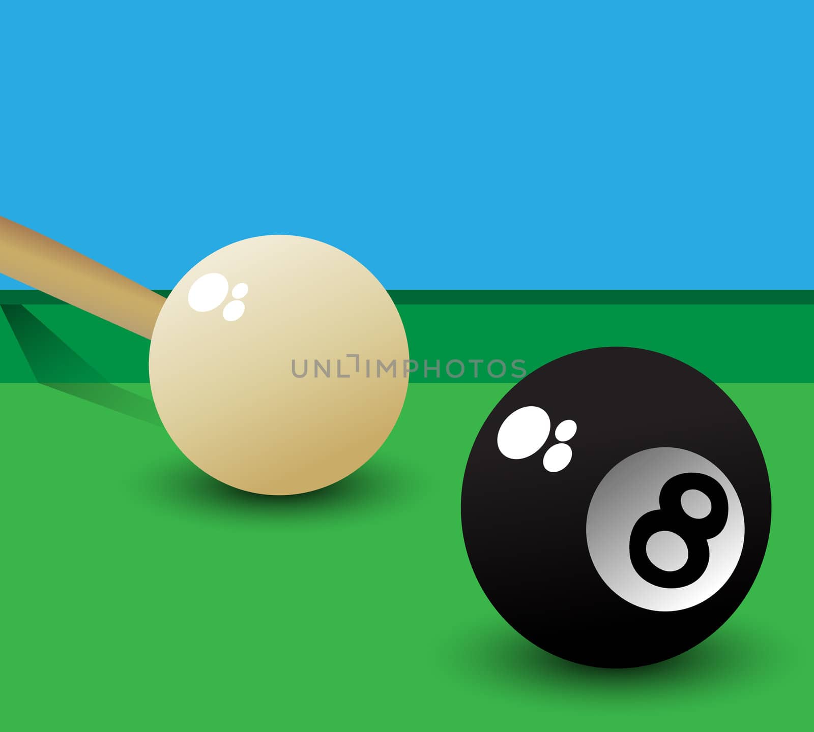 Pool game background, ball eight