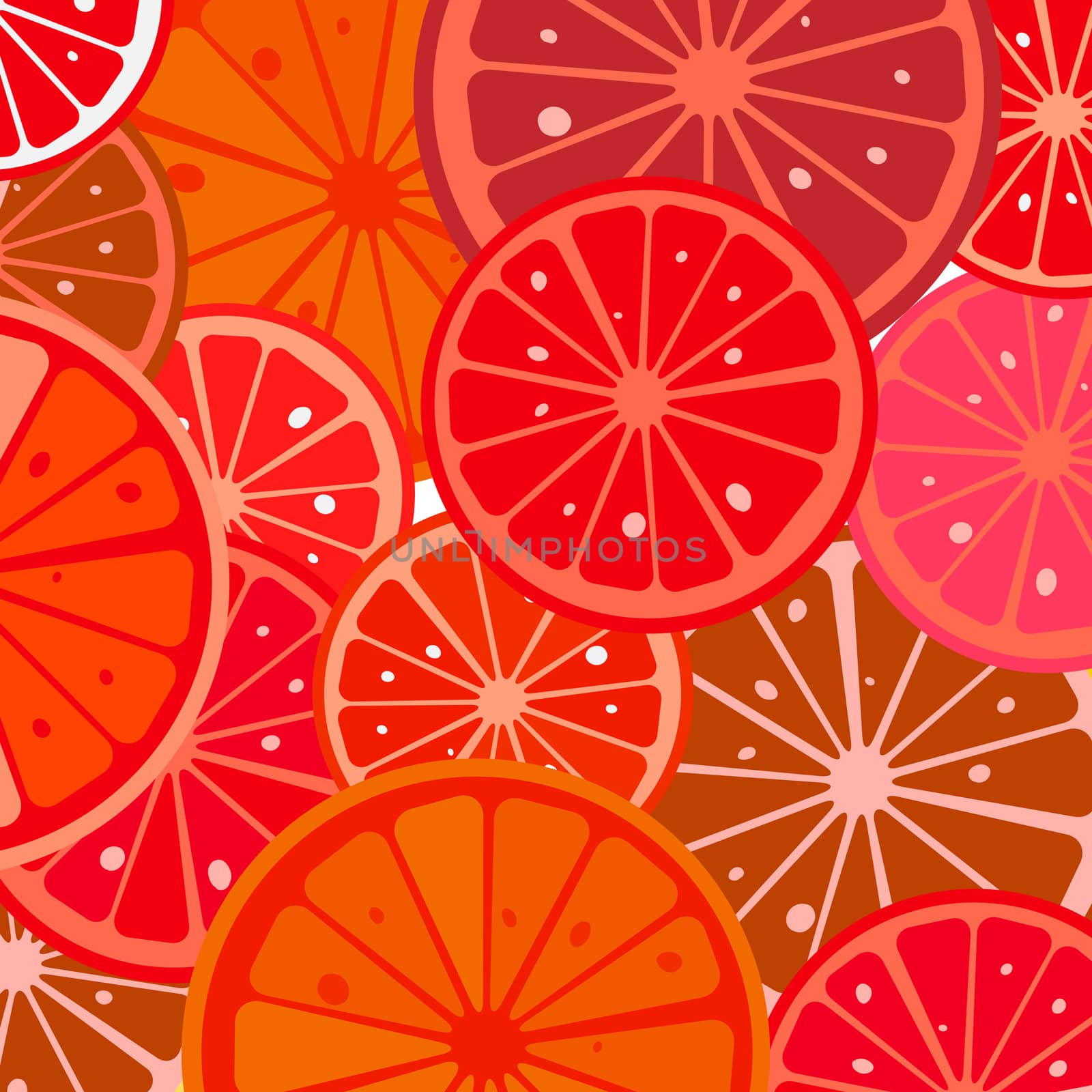 Grepefruit slices background, abstract art