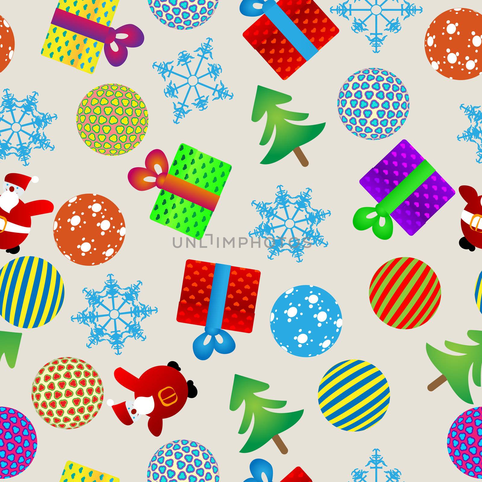 Seamless background with Christmas design elements