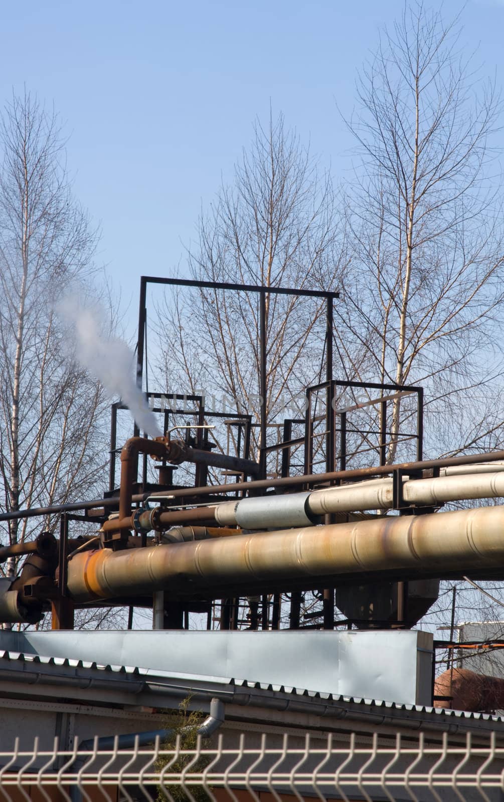 Smoke from a pipe manufacturing