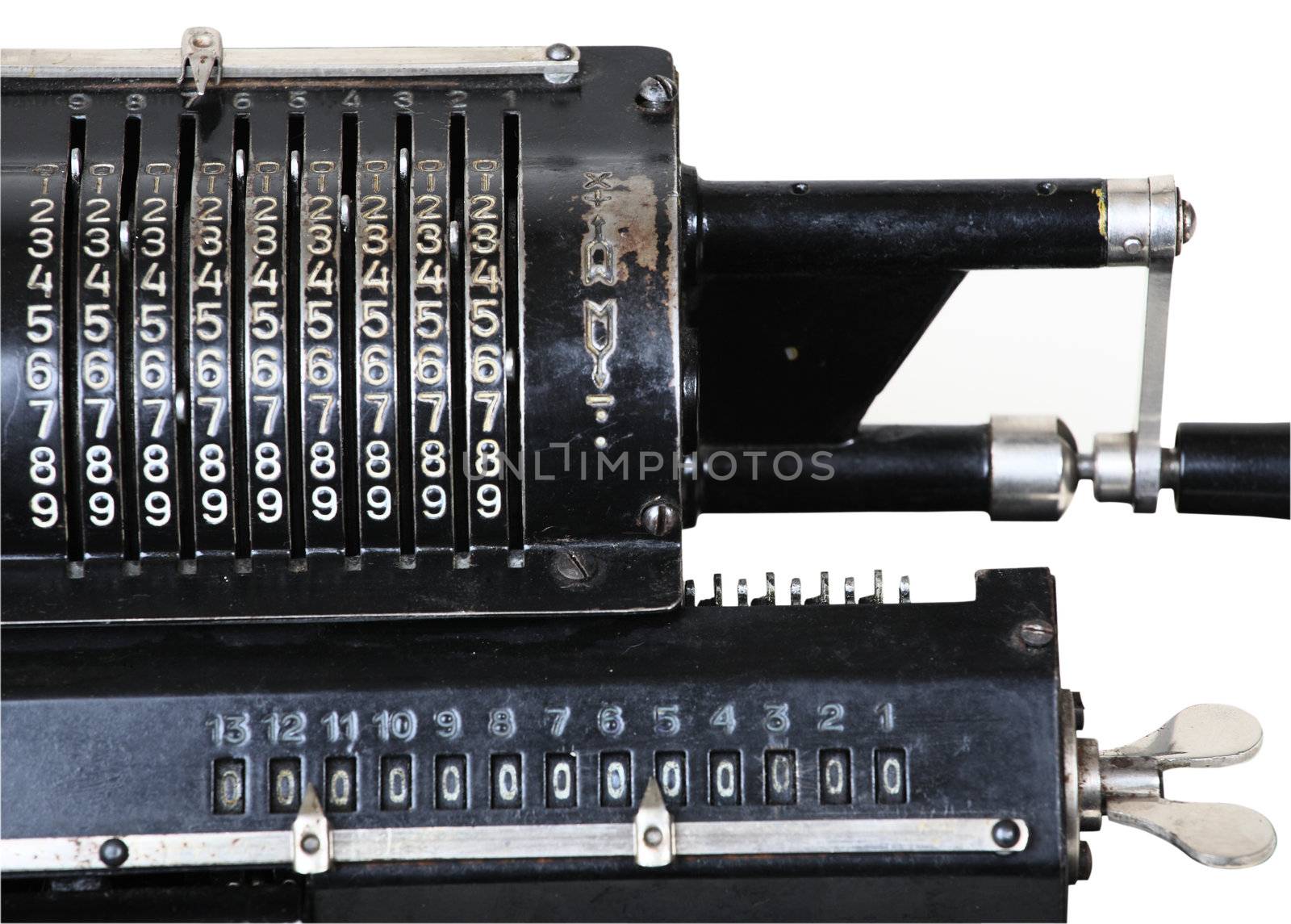 retro mechanical adding machine
