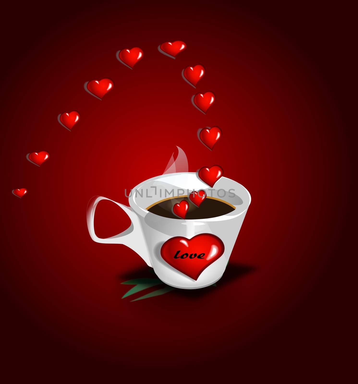 coffee cup heart