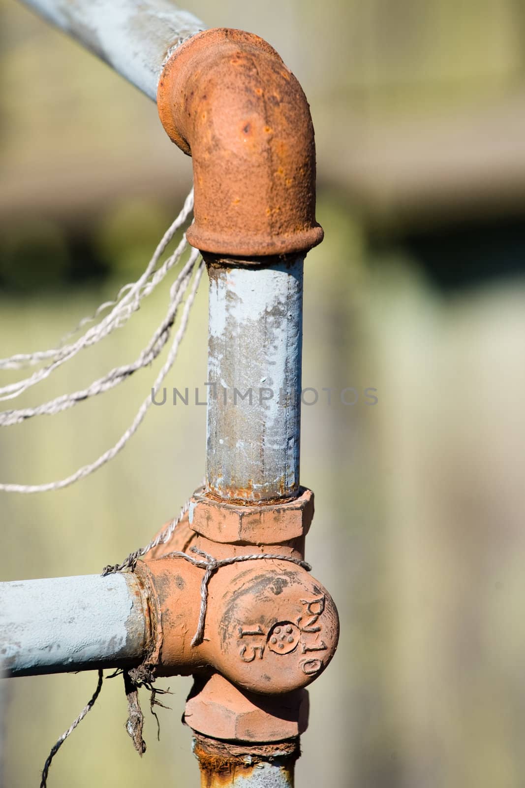 grunge rusted water pipe