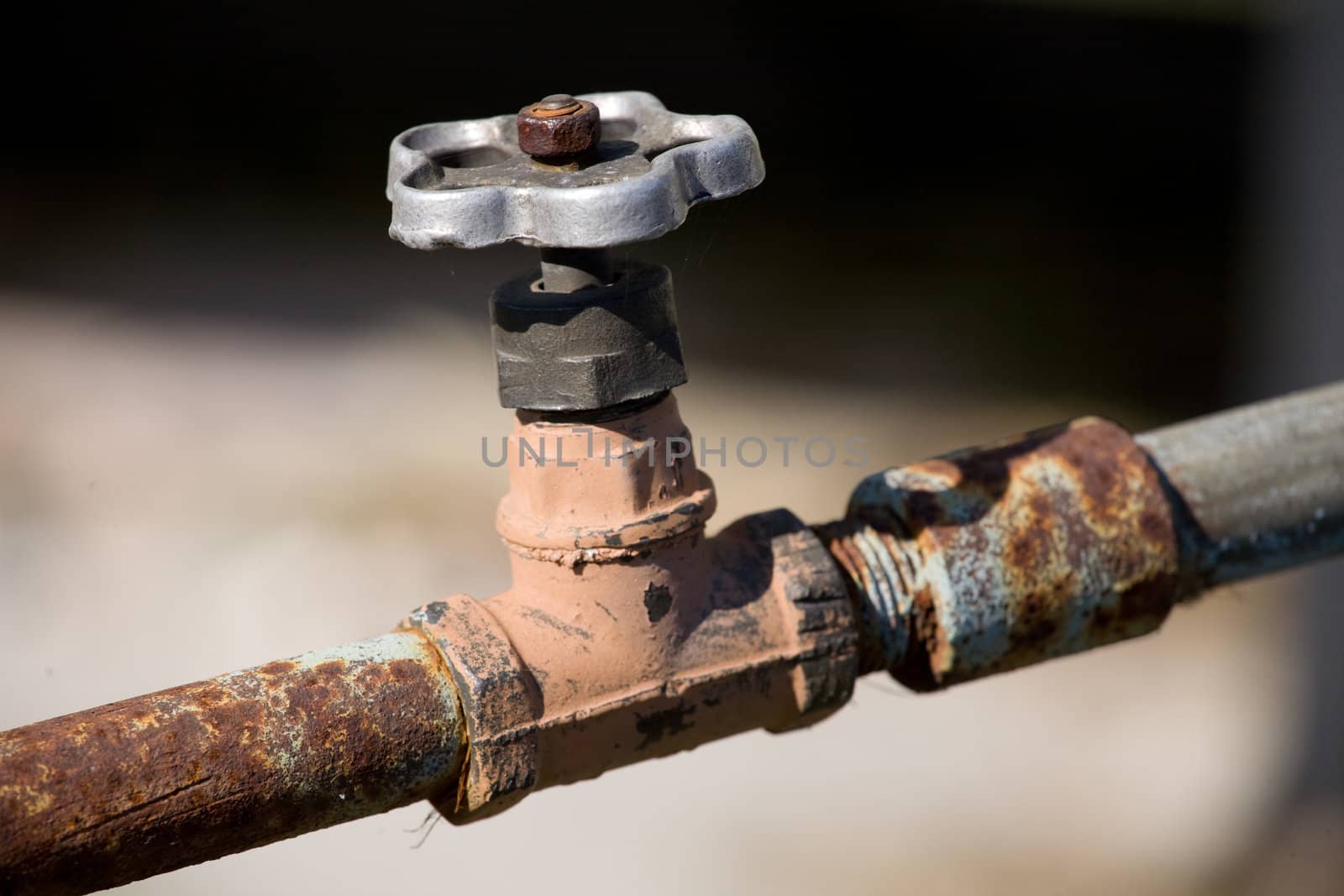 rusted water tap