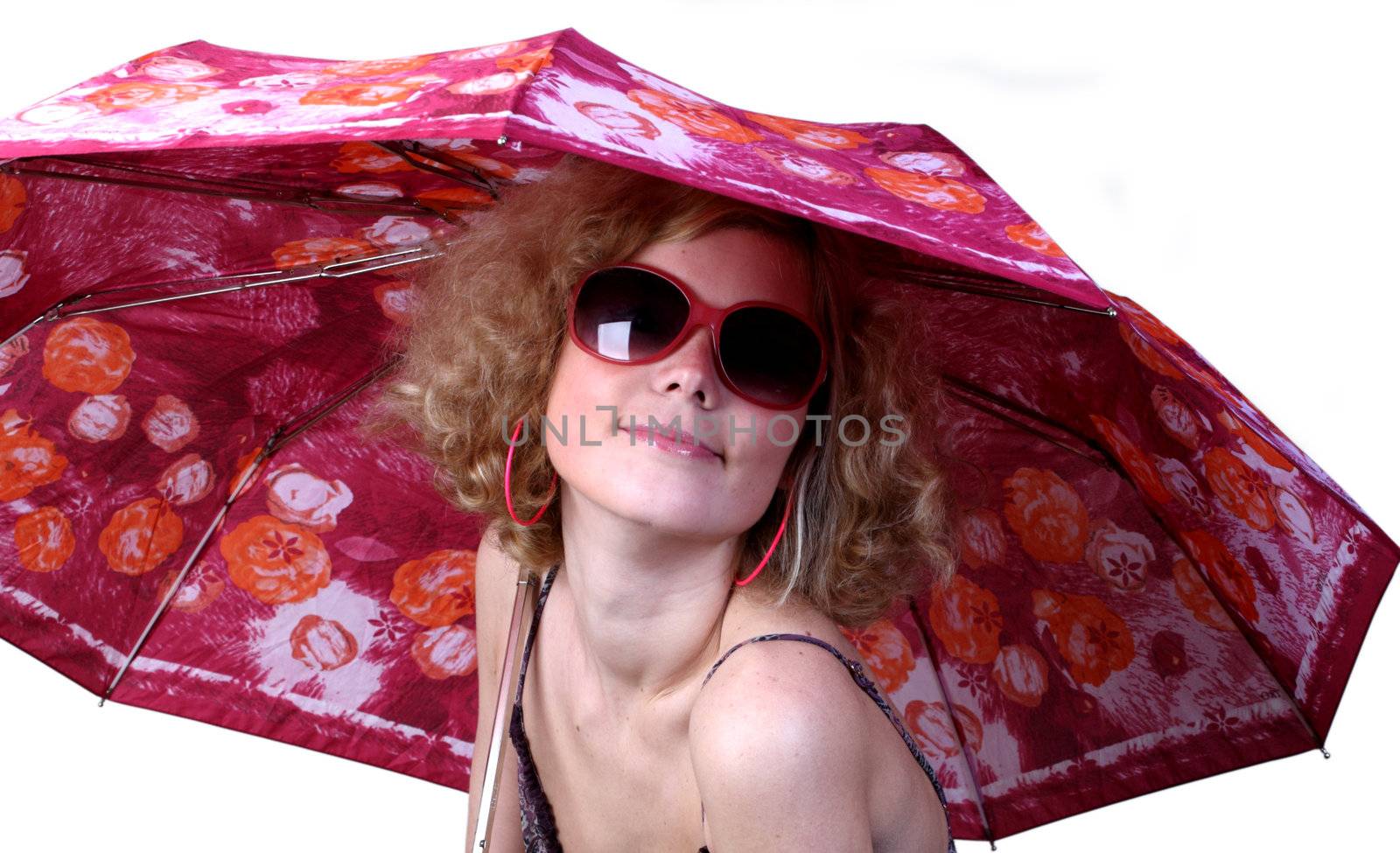 young girl with umbrella