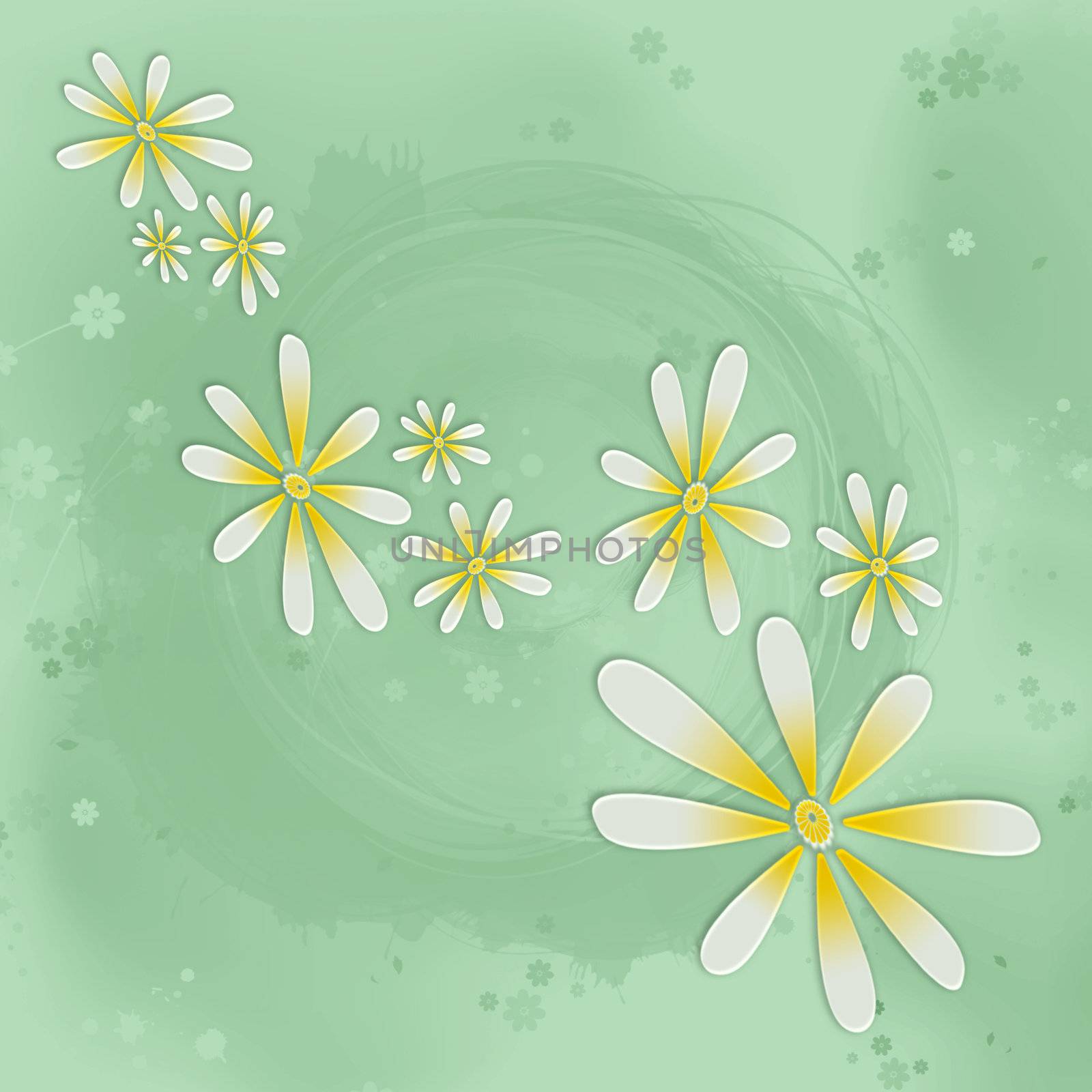Abstract background from flower on a green background
