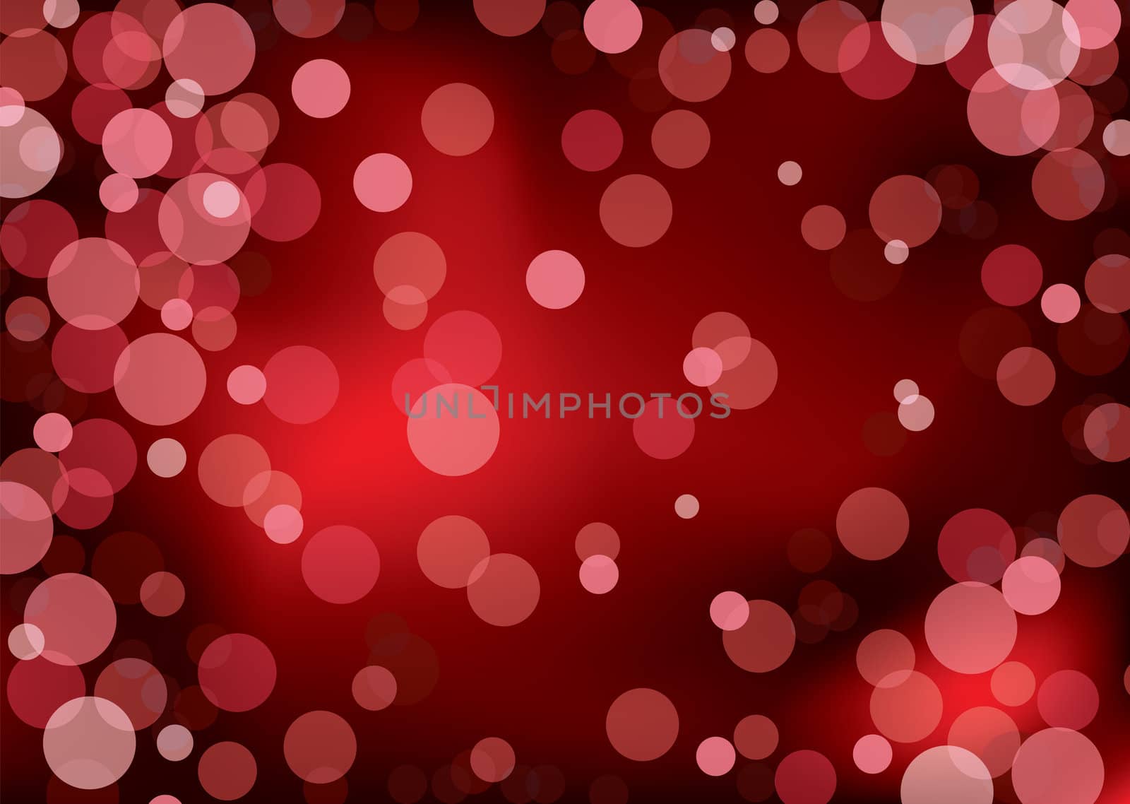 Red abstract background with blured lights and copy space