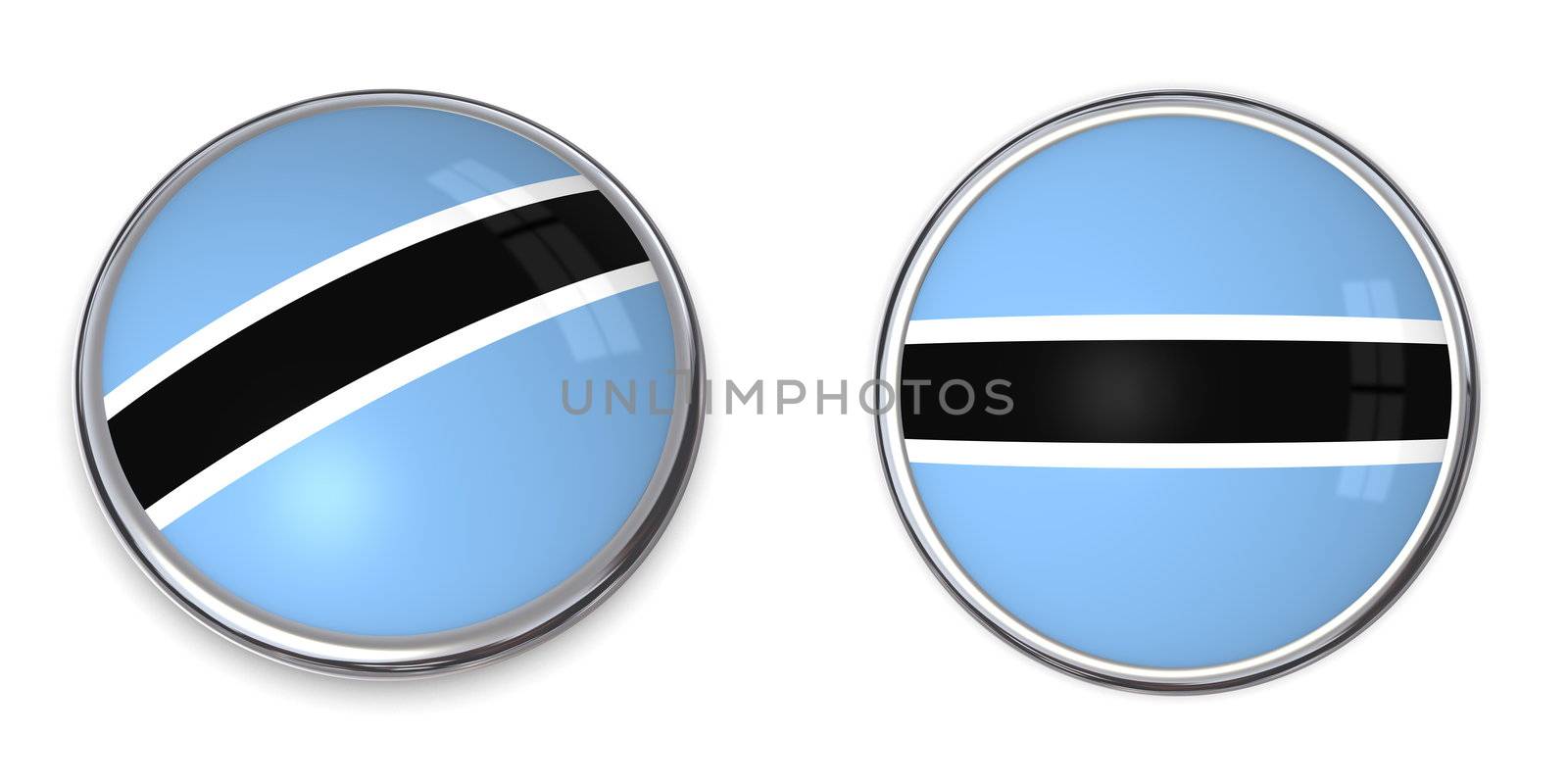 button style banner in 3D of Botswana