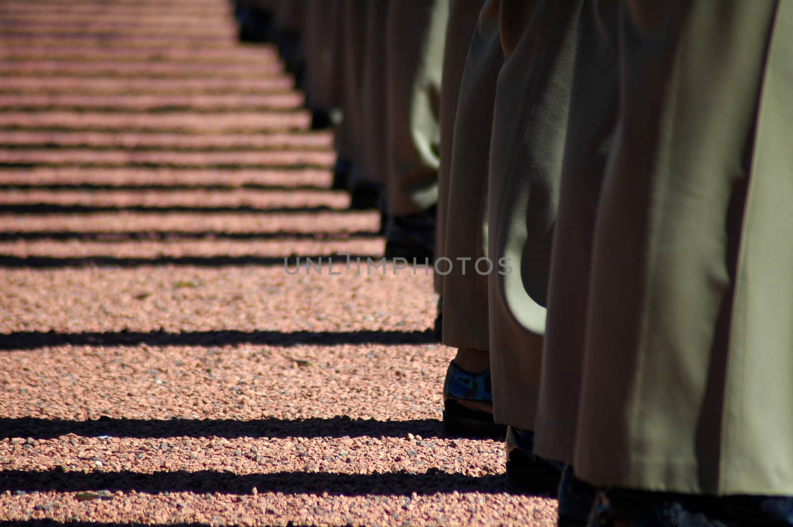 detail photo of australian soldiers standing in attention