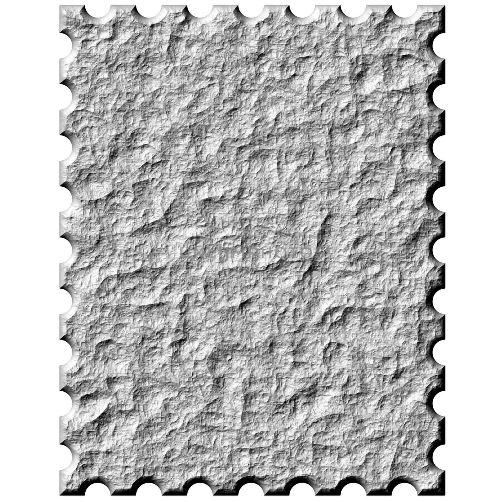 3d Stone stamp isolated in white