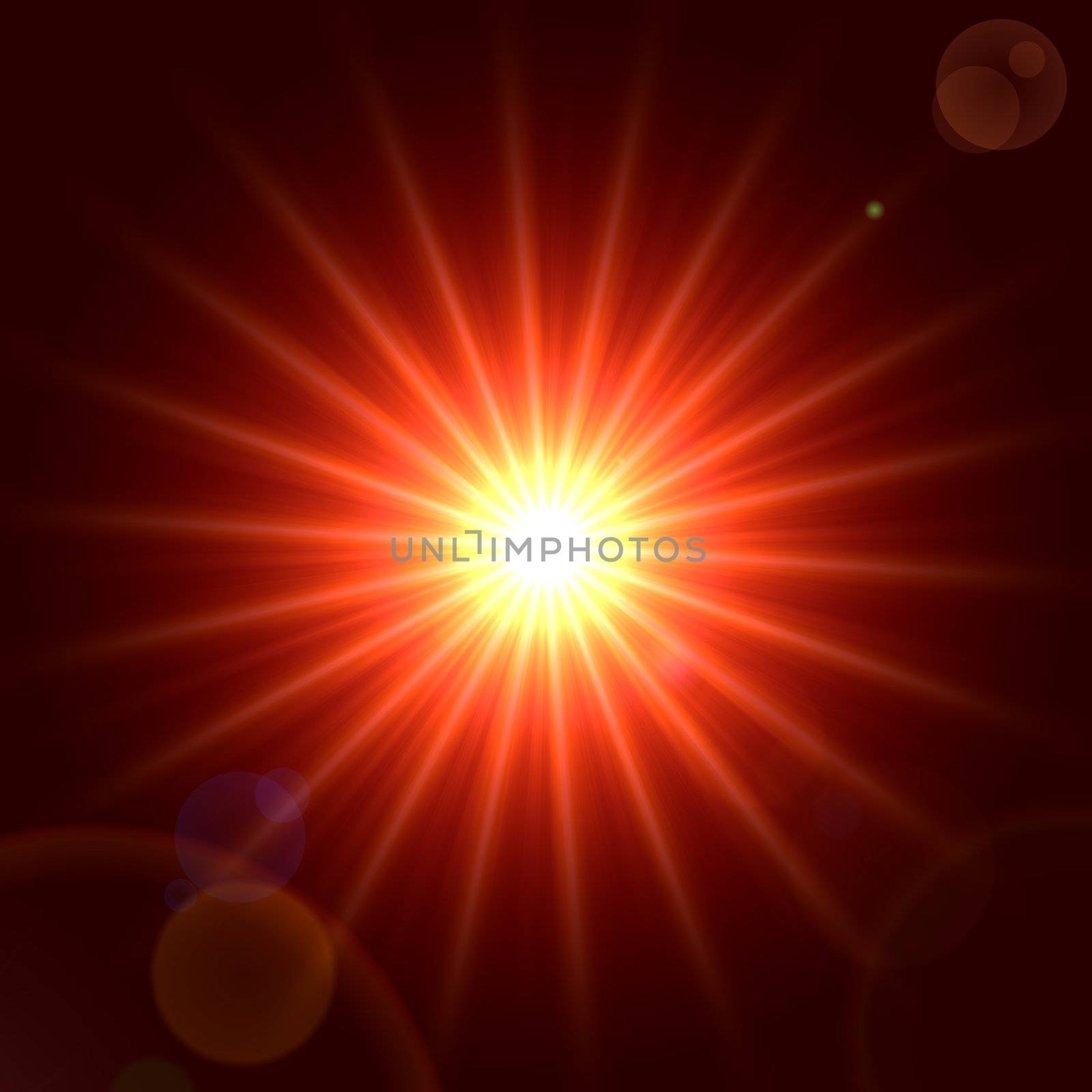 abstract lens flare light over red background