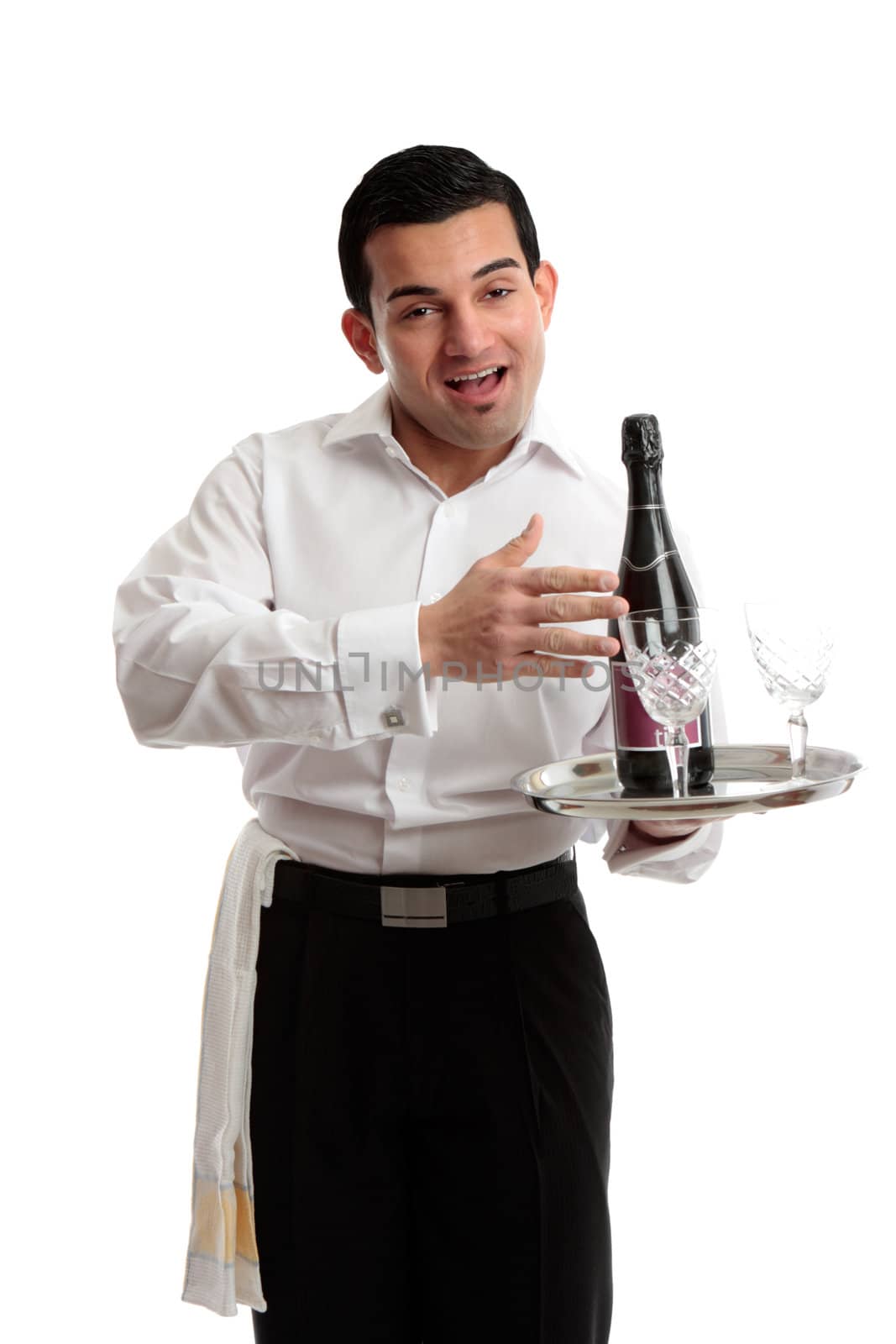 Jovial waiter or bartender by lovleah