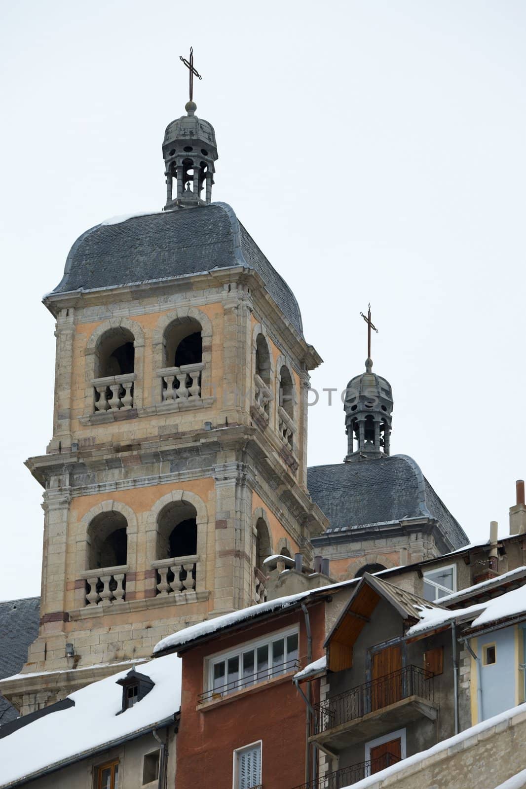 Cathedral in the old town of Briancon, France