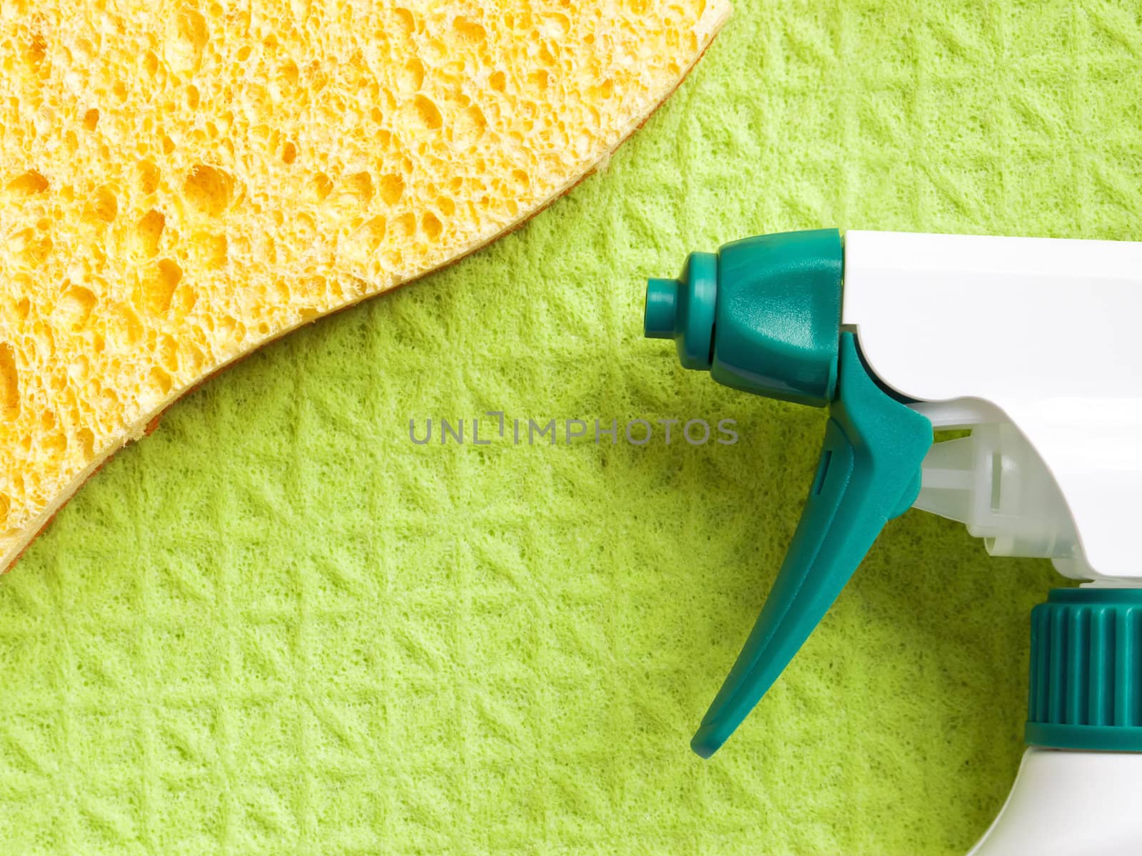 An image of a sponge and some cleaning