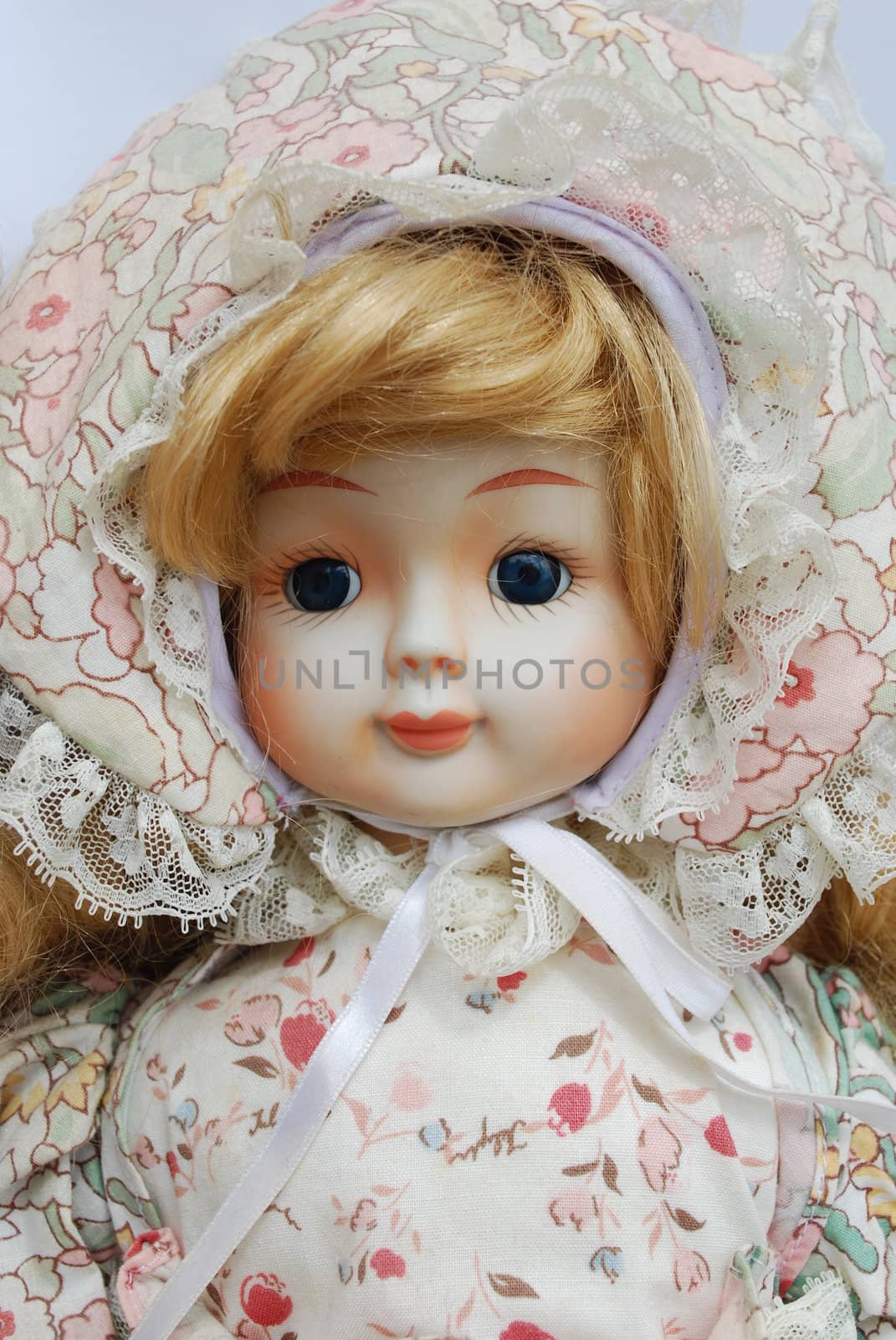 Portrait of a retro porcelain doll