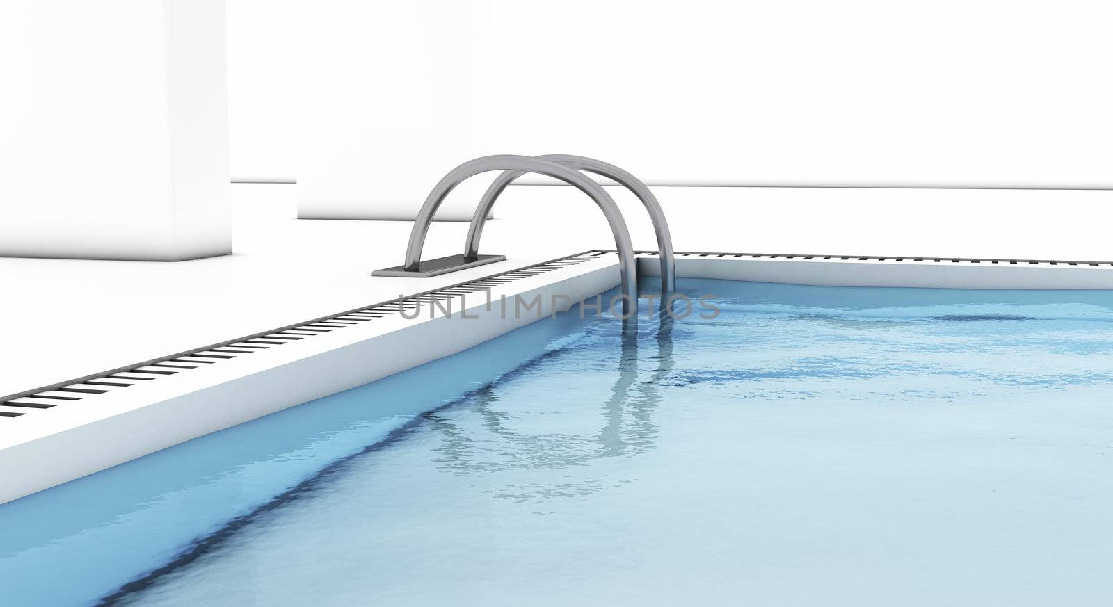 3D image of luxury swimming pool