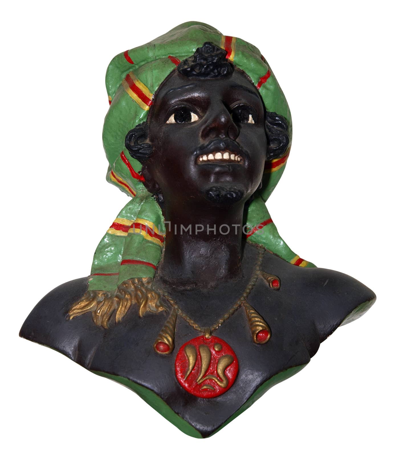 Antique Male Ornament Head isolated with clipping path
        