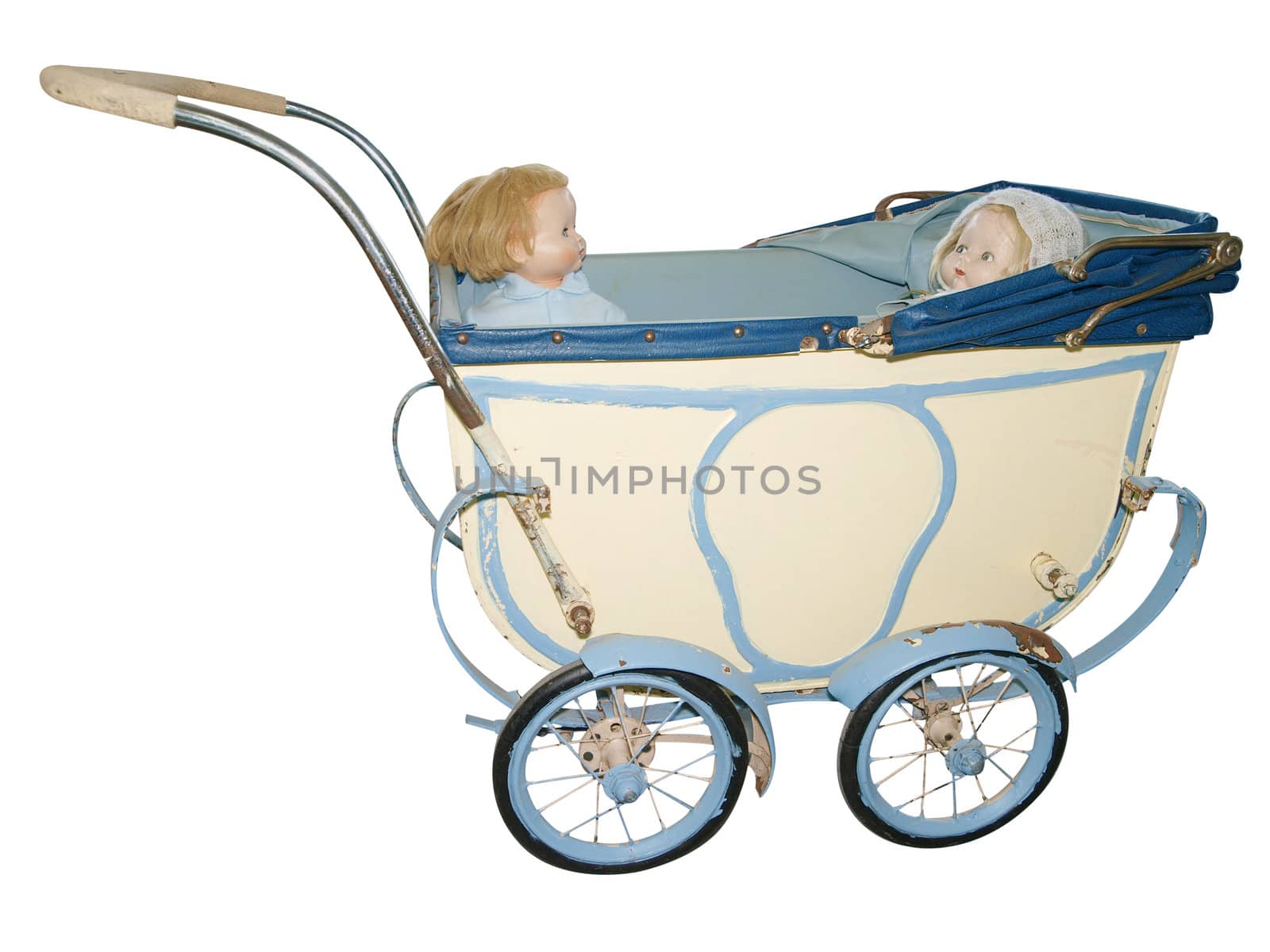 Two Dolls in an Antique Pram by MargoJH