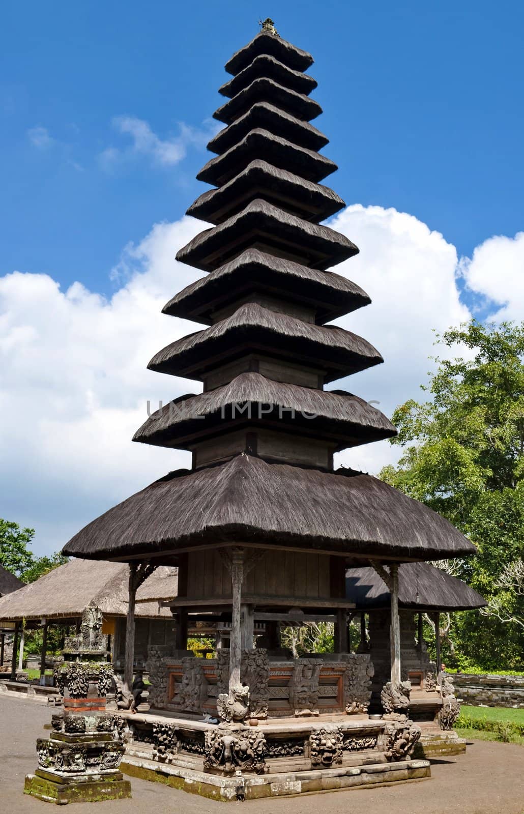 Taman Ayun temple architecture in bali, Indonesia