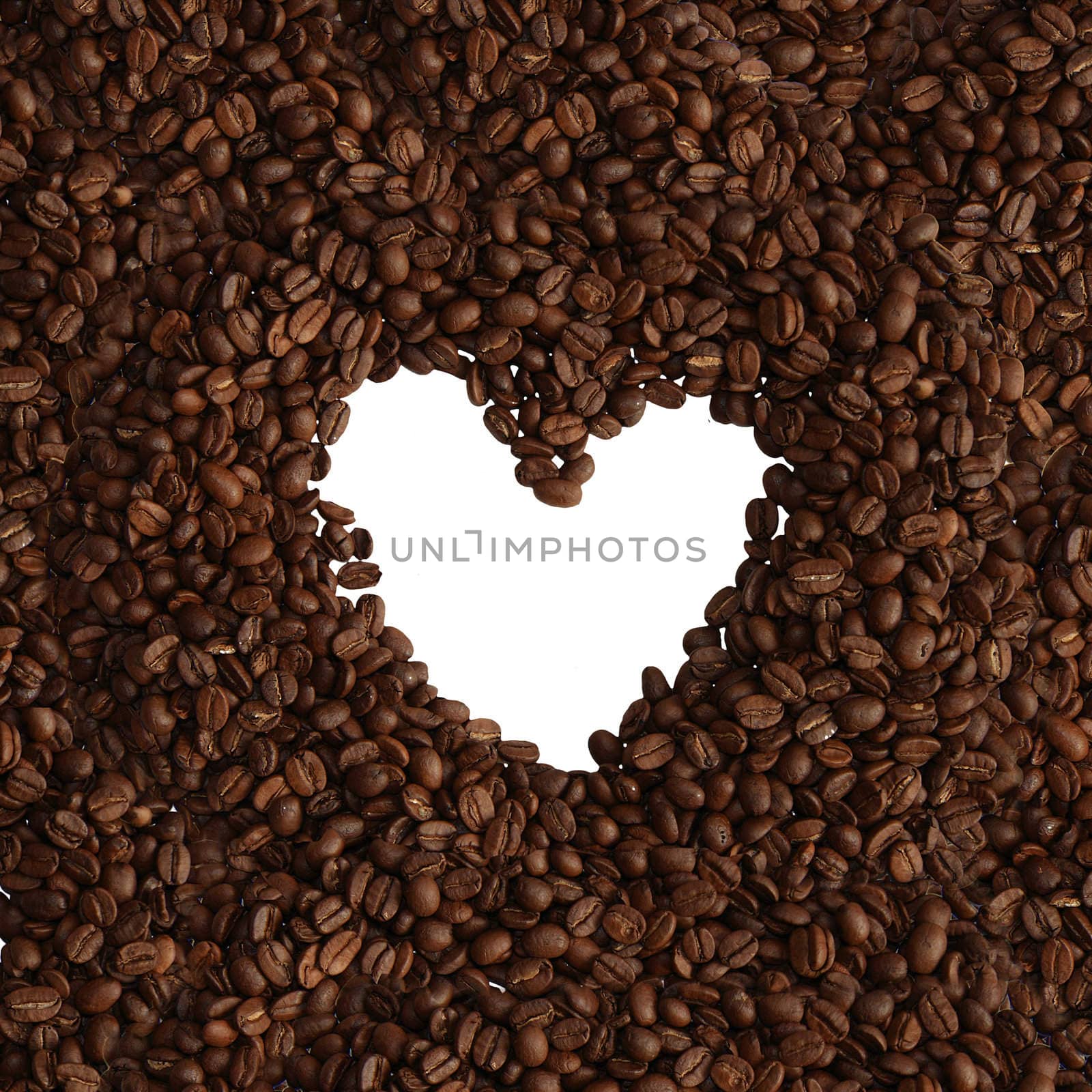 Coffee beans on white background by Kudryashka