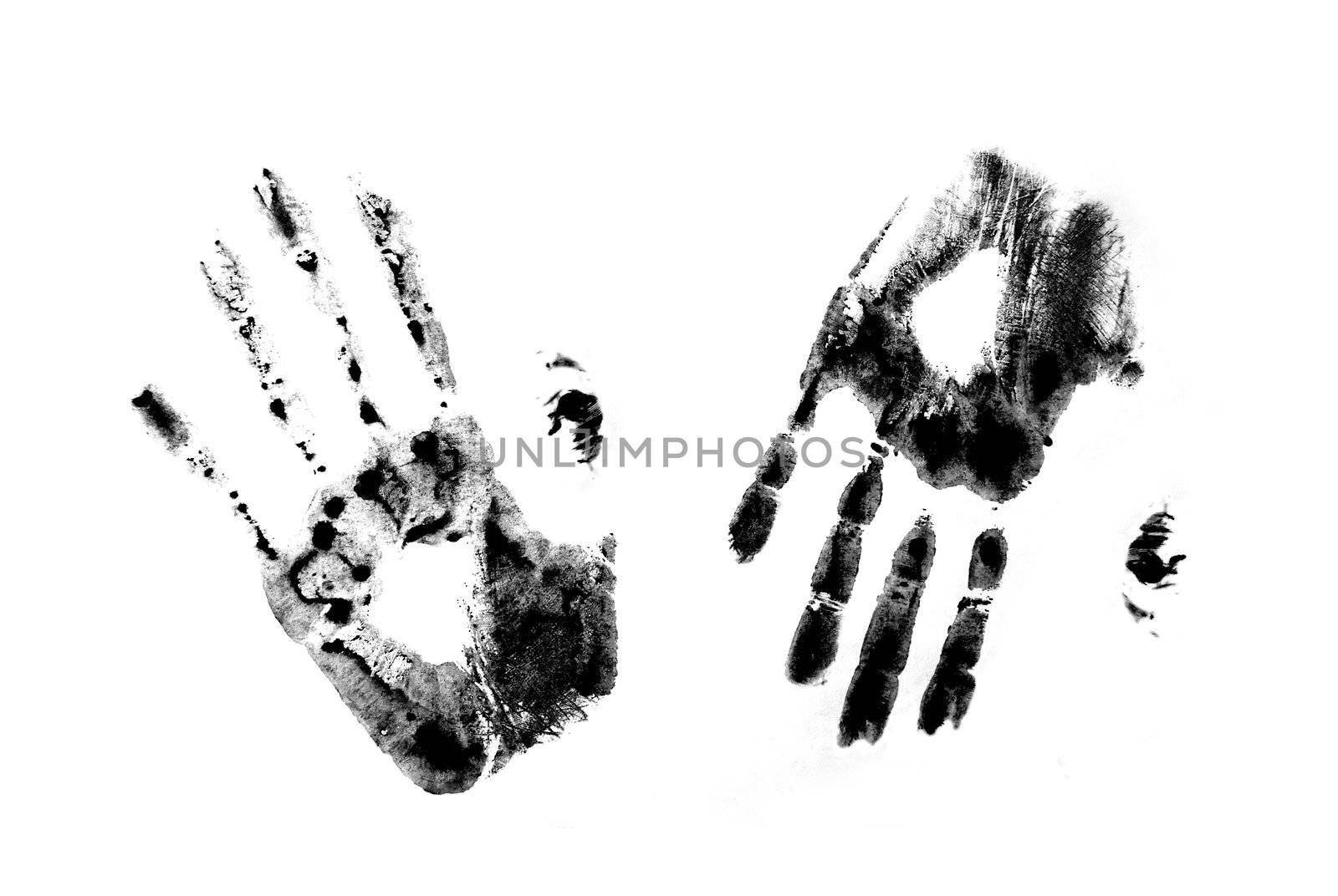 Handprints on white by Kudryashka