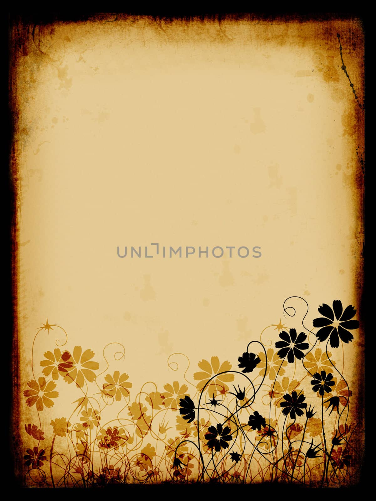 Grunge background, old paper, pattern by Kudryashka