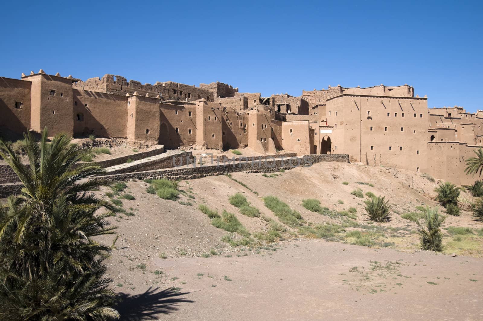 Exterior of Taourirt Kasbah. Ouarzazate. Best of Morocco.